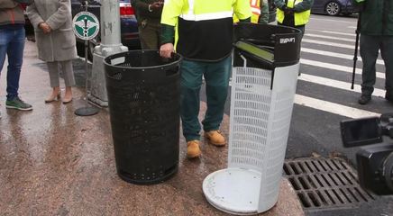 纽约推出全新改良垃圾桶(图)
